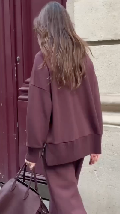 Jessy | Ensemble composé d’un sweat à double douceur et d’un pantalon élastique