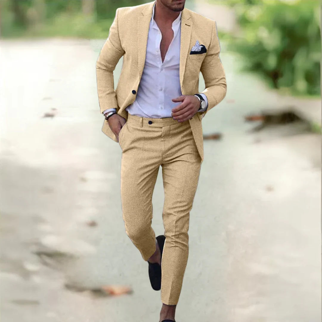 Alonso | Ensemble élégant pour homme (veste de costume + pantalon)