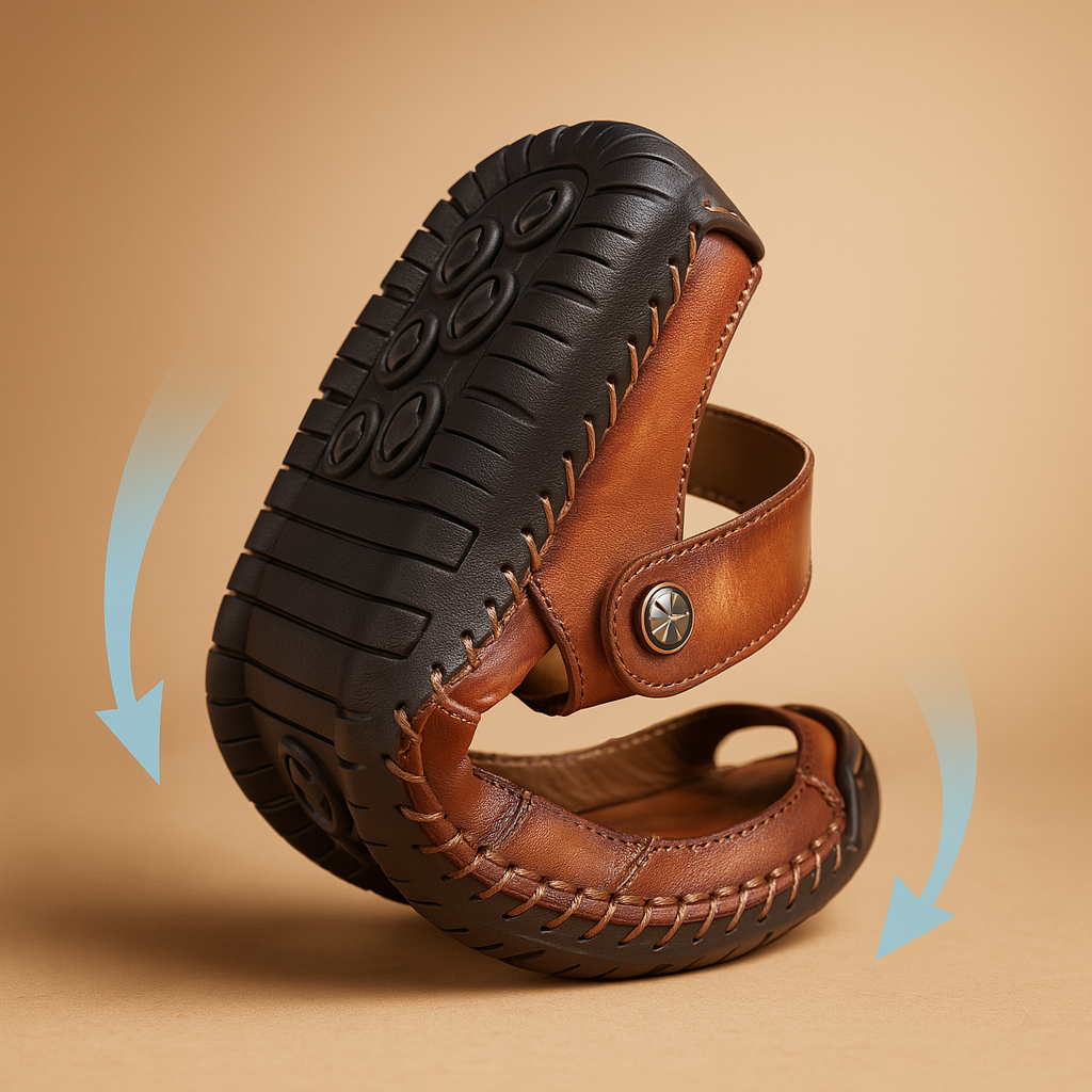 Sandales de marche confortables pour hommes avec double bande | Koen