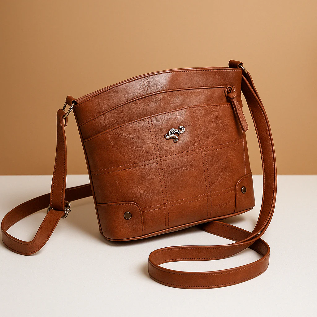 Sac à epaule compact de couleur unie avec finition élégante pour femmes | Isabelle