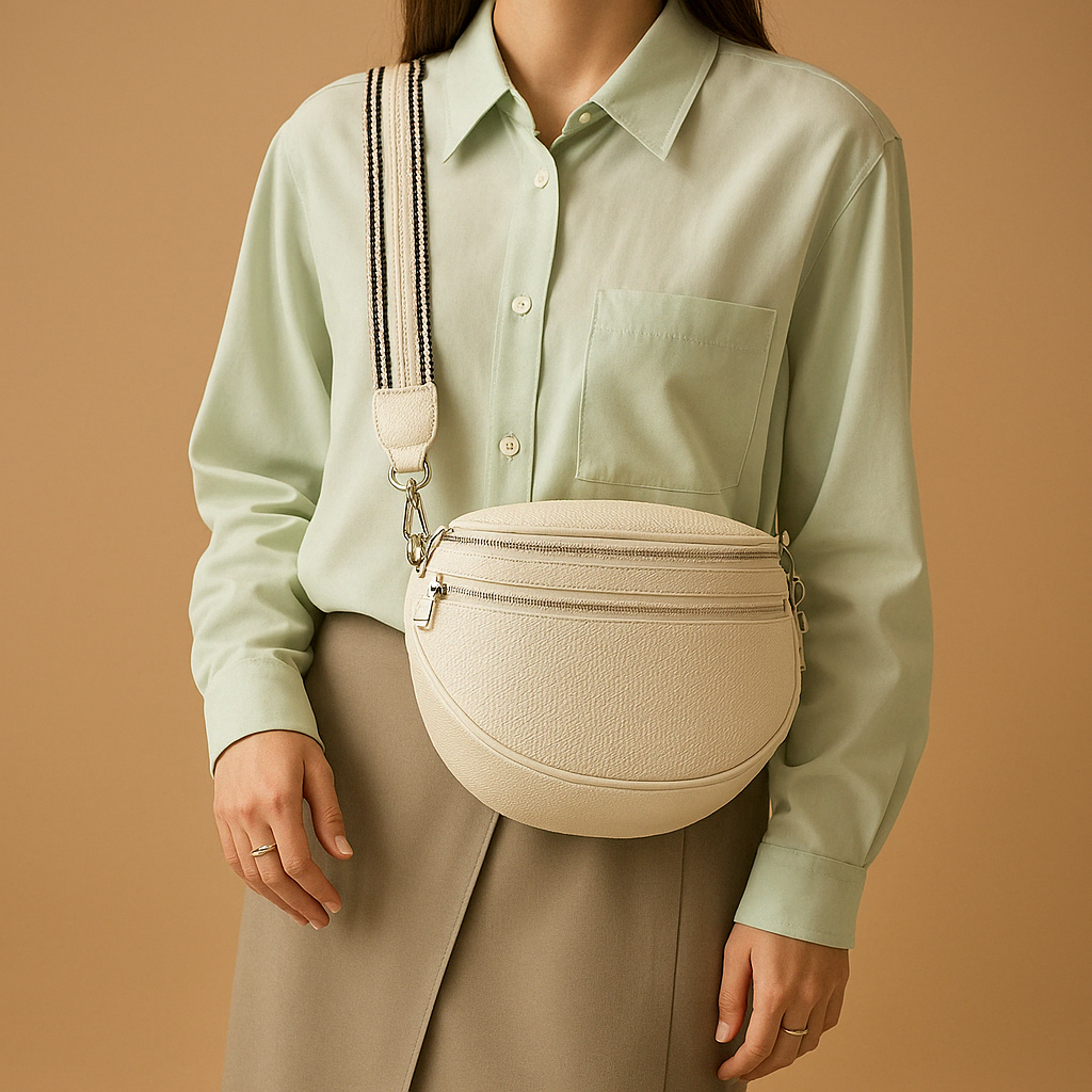 Sac bandoulière avec fermeture éclair double et design intemporel pour femmes | Romy