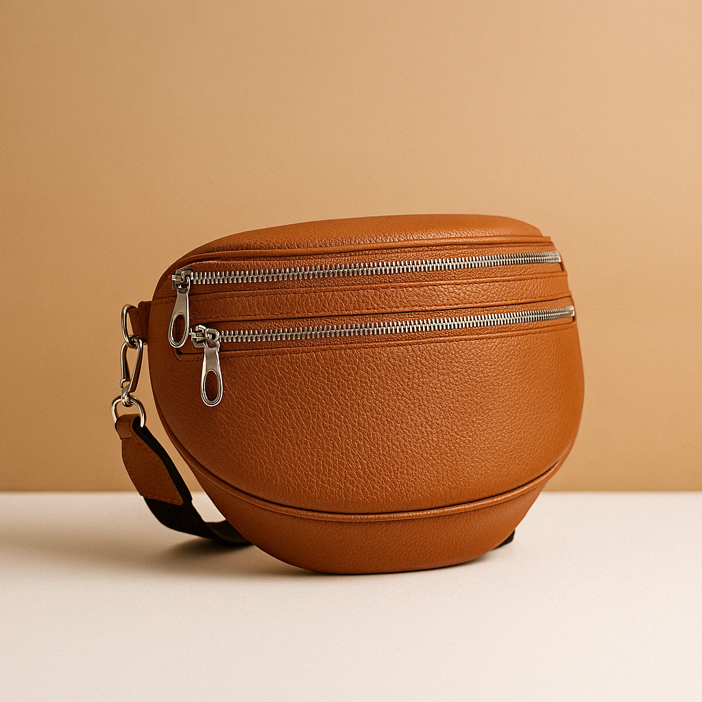 Sac bandoulière avec fermeture éclair double et design intemporel pour femmes | Romy