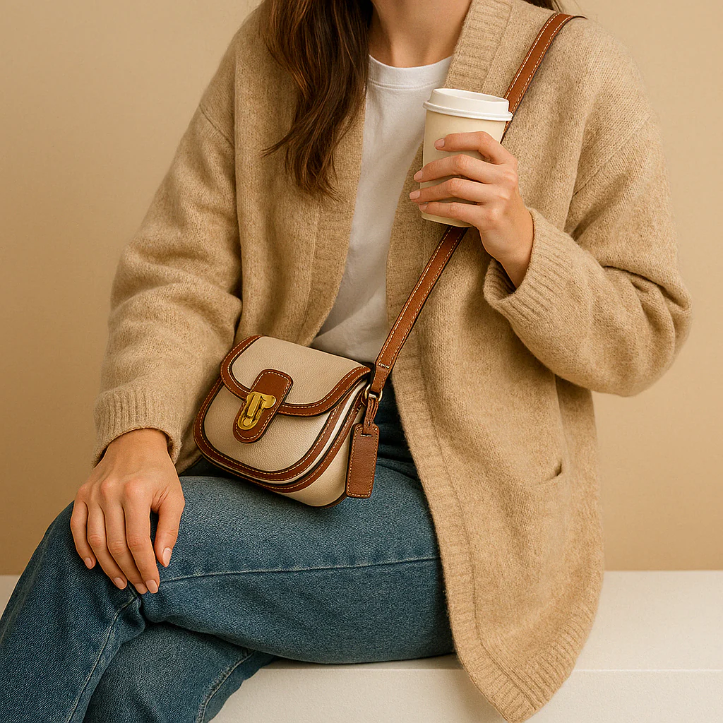 Sacs à bandoulière avec fermeture à clipping et design intemporel pour femmes | Veerle