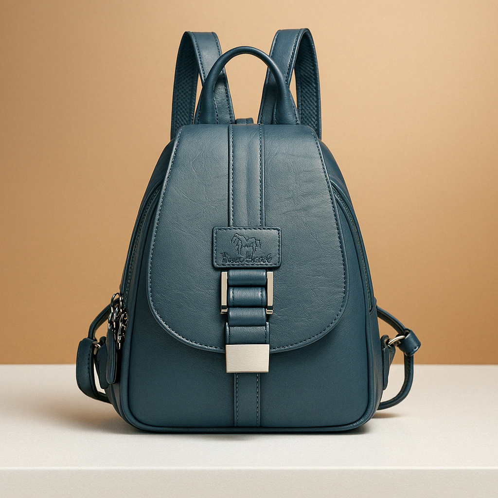 Sac à dos en PU élégant au design minimaliste pour femmes | Danique