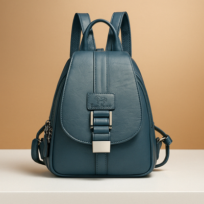 Sac à dos en PU élégant au design minimaliste pour femmes | Danique