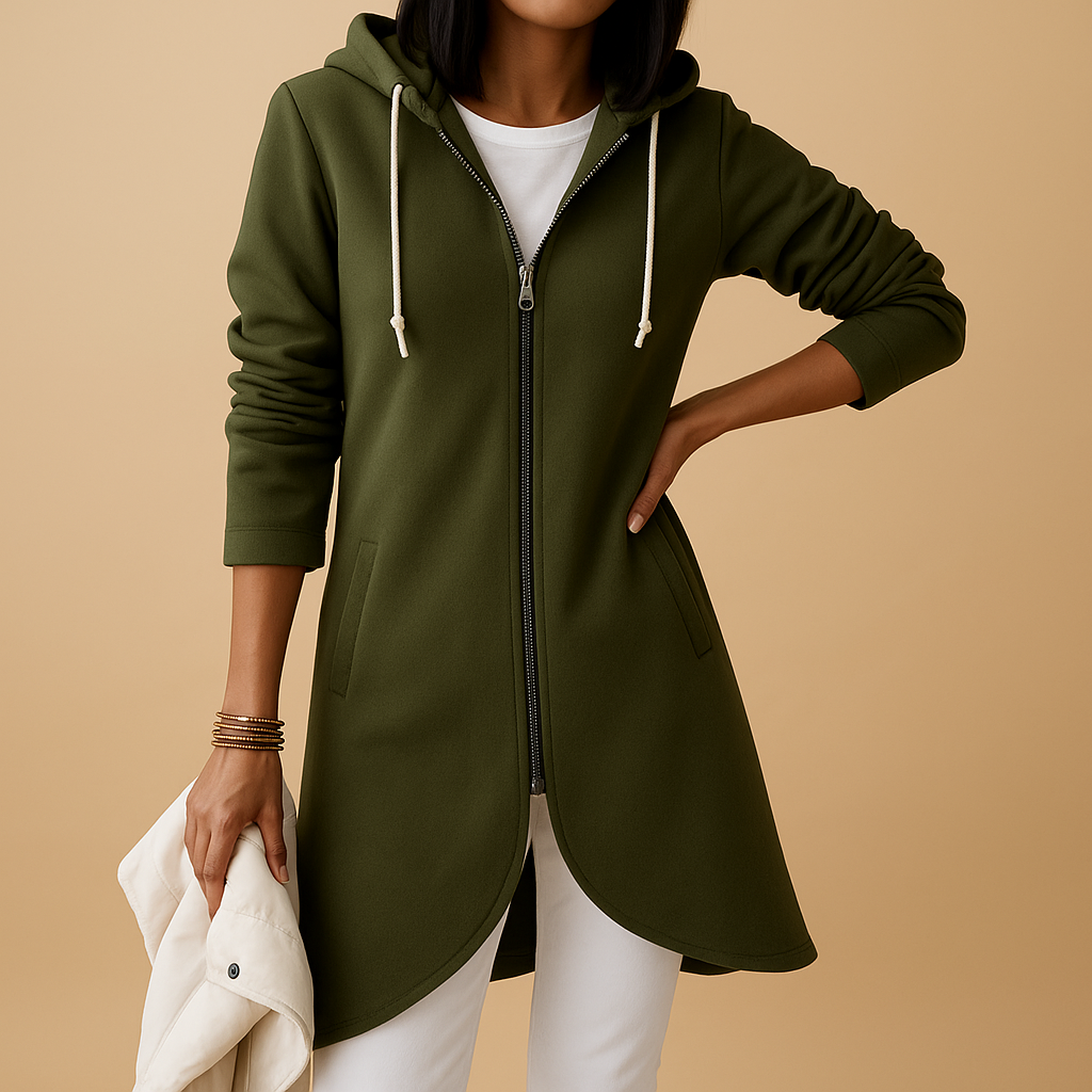 Cardigan décontracté tricoté avec fermeture éclair pour femme | Yara