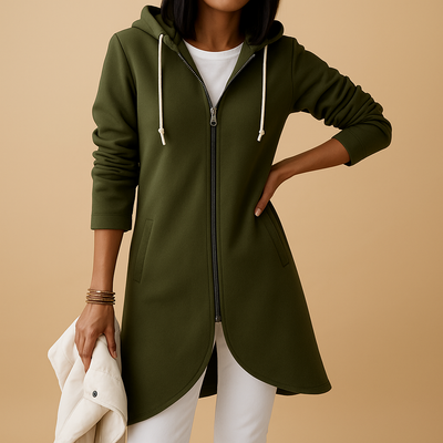 Cardigan décontracté tricoté avec fermeture éclair pour femme | Yara