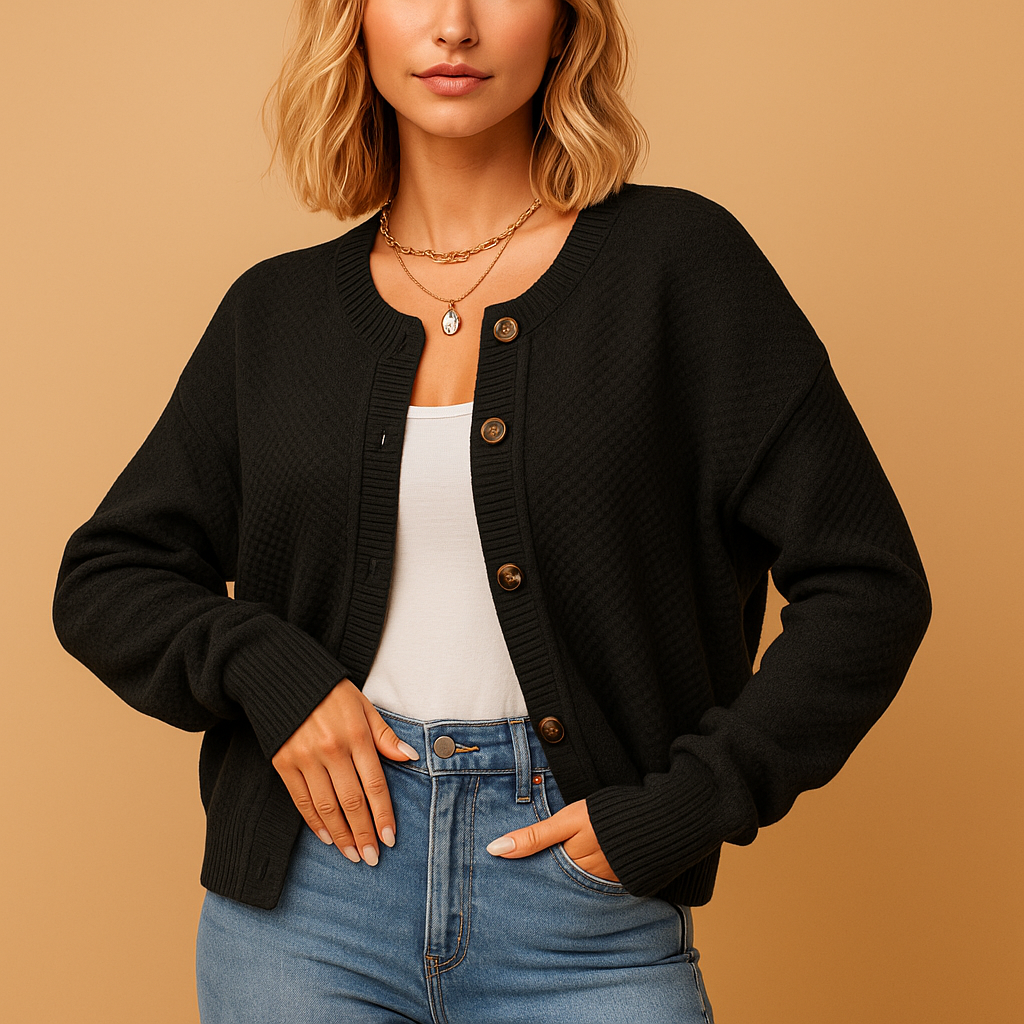 Cardigan tricoté pour femme avec boutons | Annabel