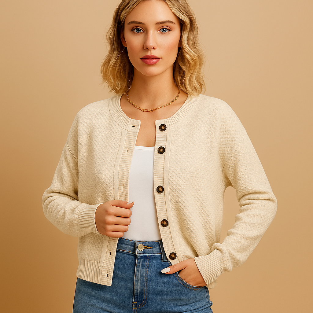 Cardigan tricoté pour femme avec boutons | Annabel