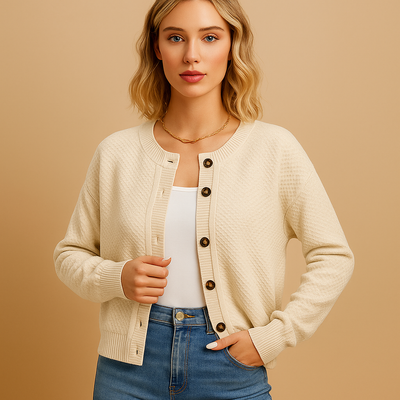 Cardigan tricoté pour femme avec boutons | Annabel