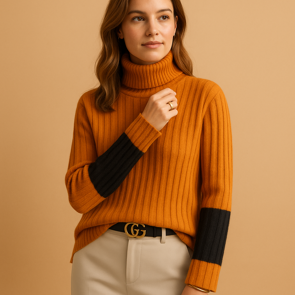 Pull à col roulé tricoté pour femme | Linde