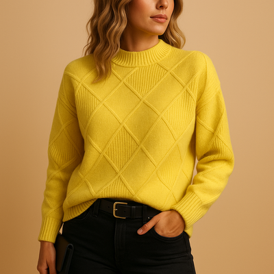 Pull à col roulé tricoté pour femme | Mila