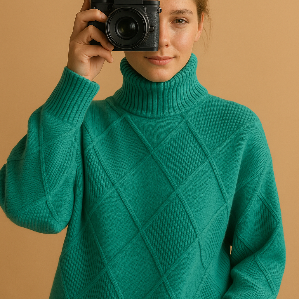 Pull à col roulé tricoté pour femme | Mila