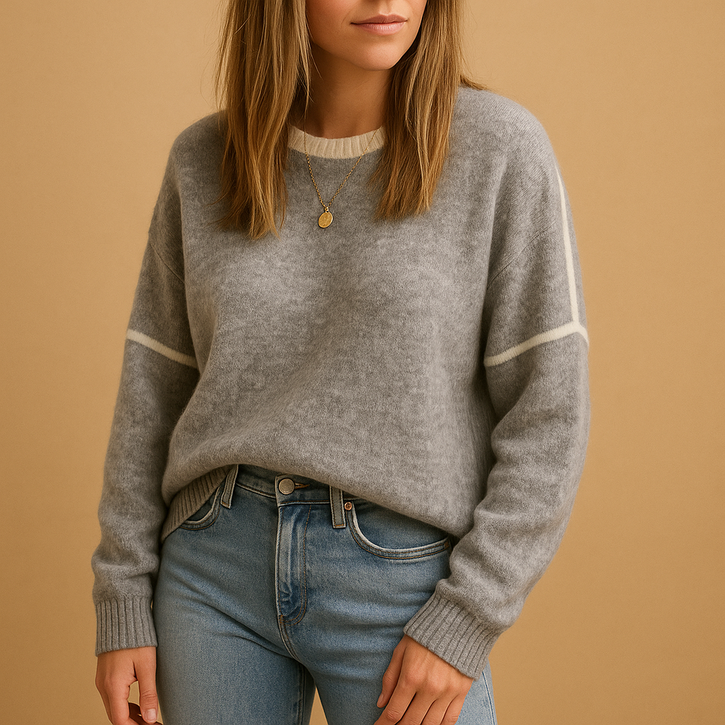 Pull femme en maille à col rond | Marije
