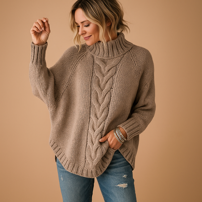 Pull long et épais en maille pour femmes | Marieke