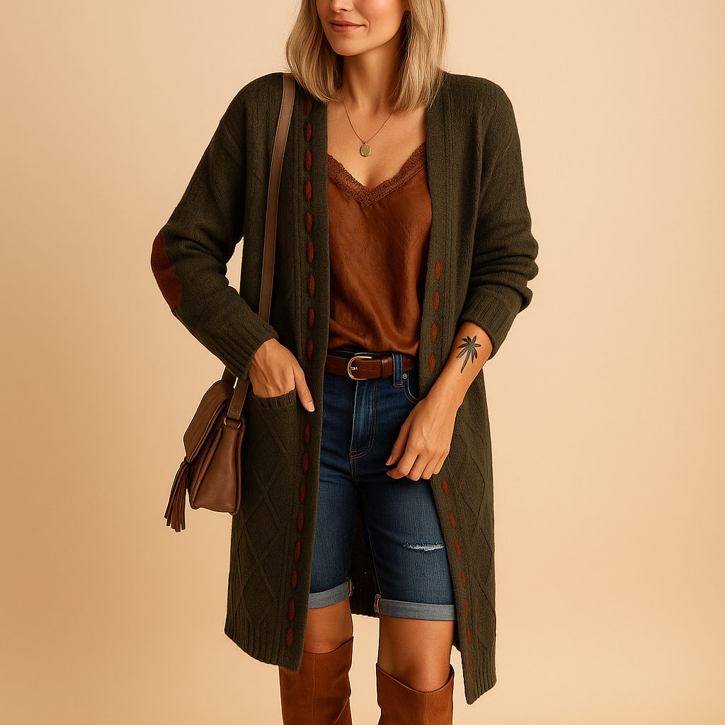 Cardigan léger à capuche pour femmes | Evelien