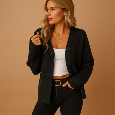 Cardigan ample pour femme, devant ouvert | Milou