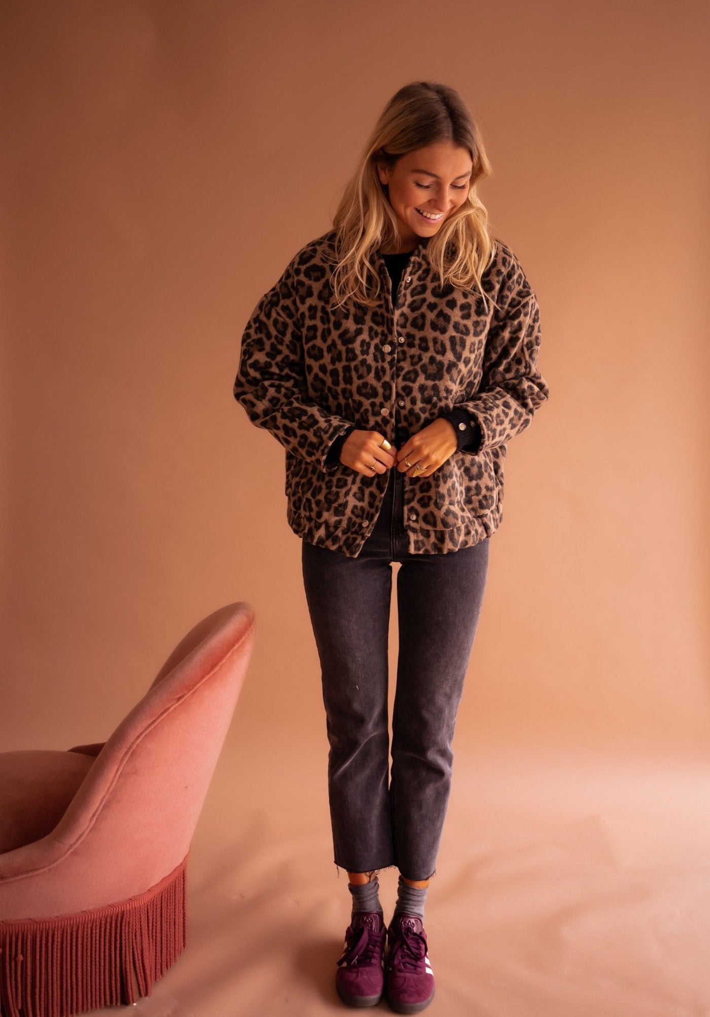 Luna | Veste tendance à imprimé léopard