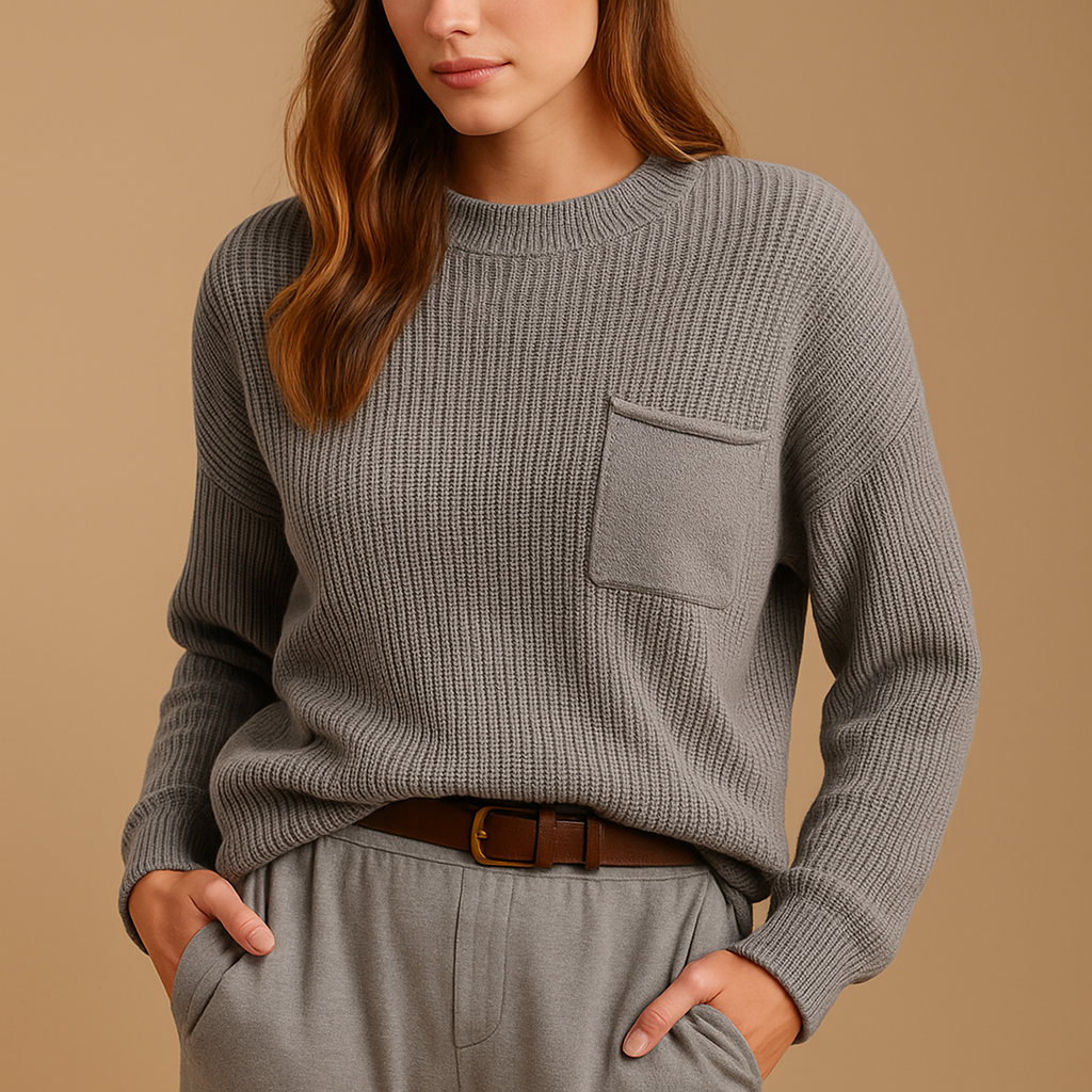 Pull minimaliste en maille pour femme | Bente