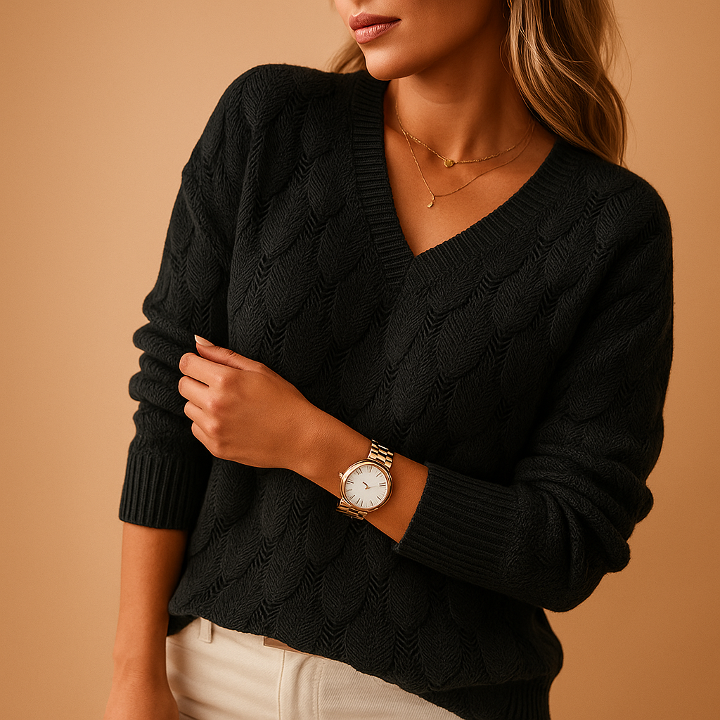 Pull minimaliste en maille pour femme | Lotte