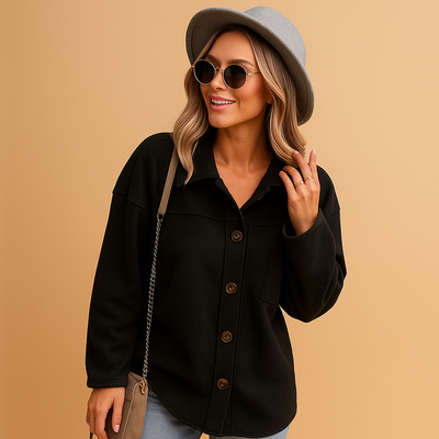 Cardigan d'hiver sans manches pour femmes, silhouette classique | Femke