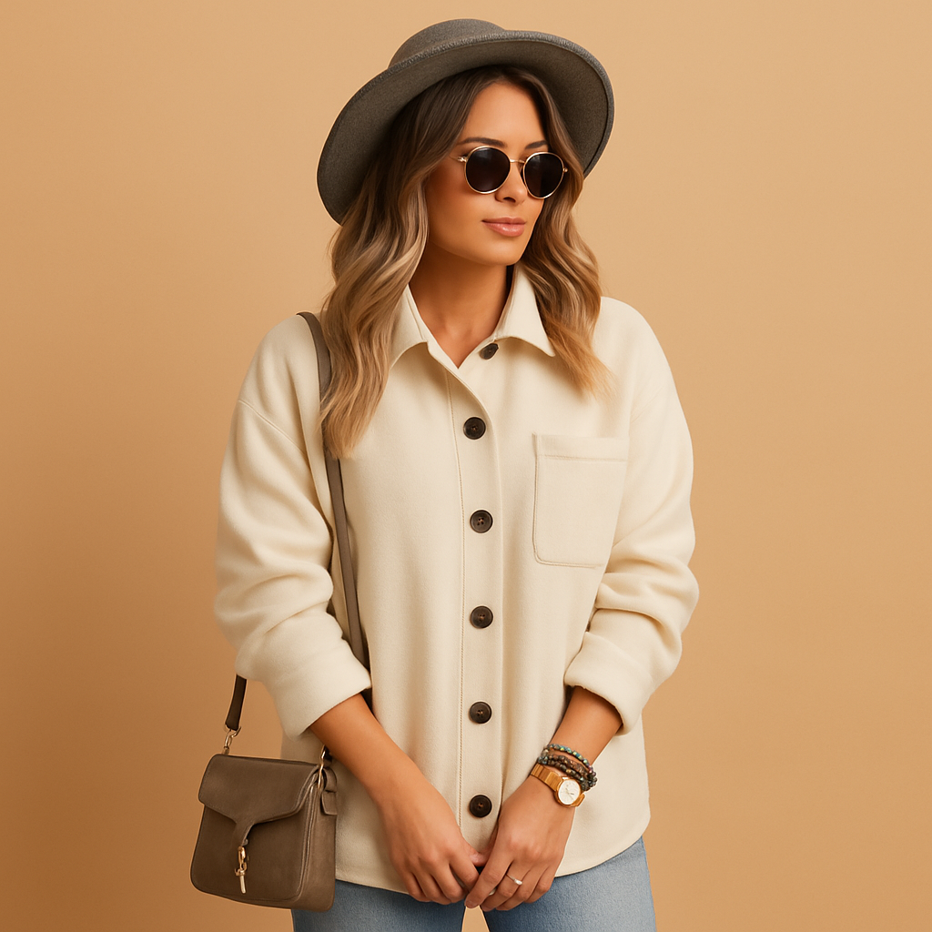 Cardigan d'hiver sans manches pour femmes, silhouette classique | Femke