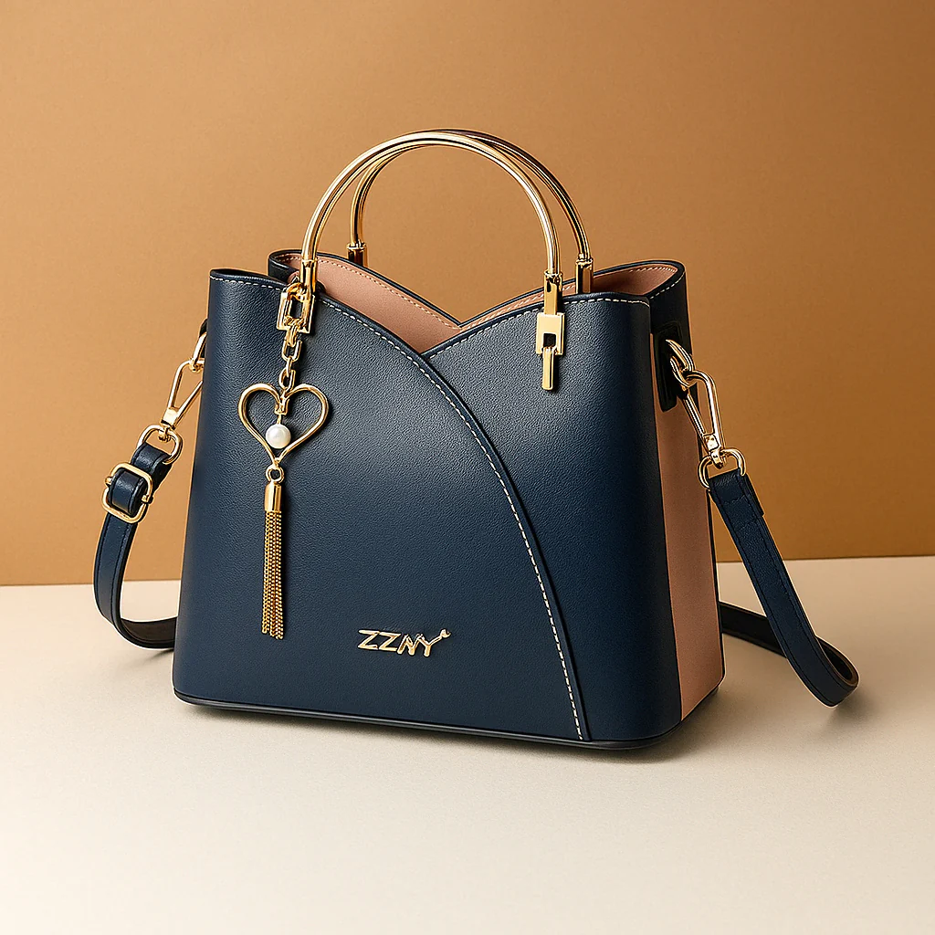 Sac à épaule avec motif géométrique et bretelle réglable pour femmes | Elvira