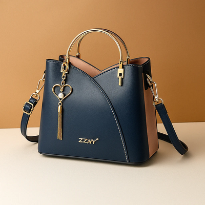 Sac à épaule avec motif géométrique et bretelle réglable pour femmes | Elvira