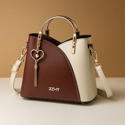 Sac à épaule avec motif géométrique et bretelle réglable pour femmes | Elvira